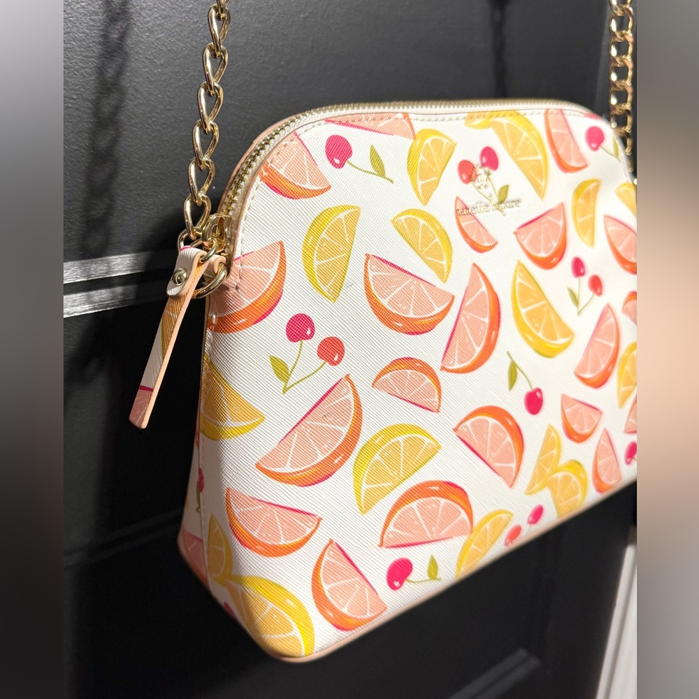 Nanette Lepore Citrus and Cherry Print Adjustable Crossbody Bag